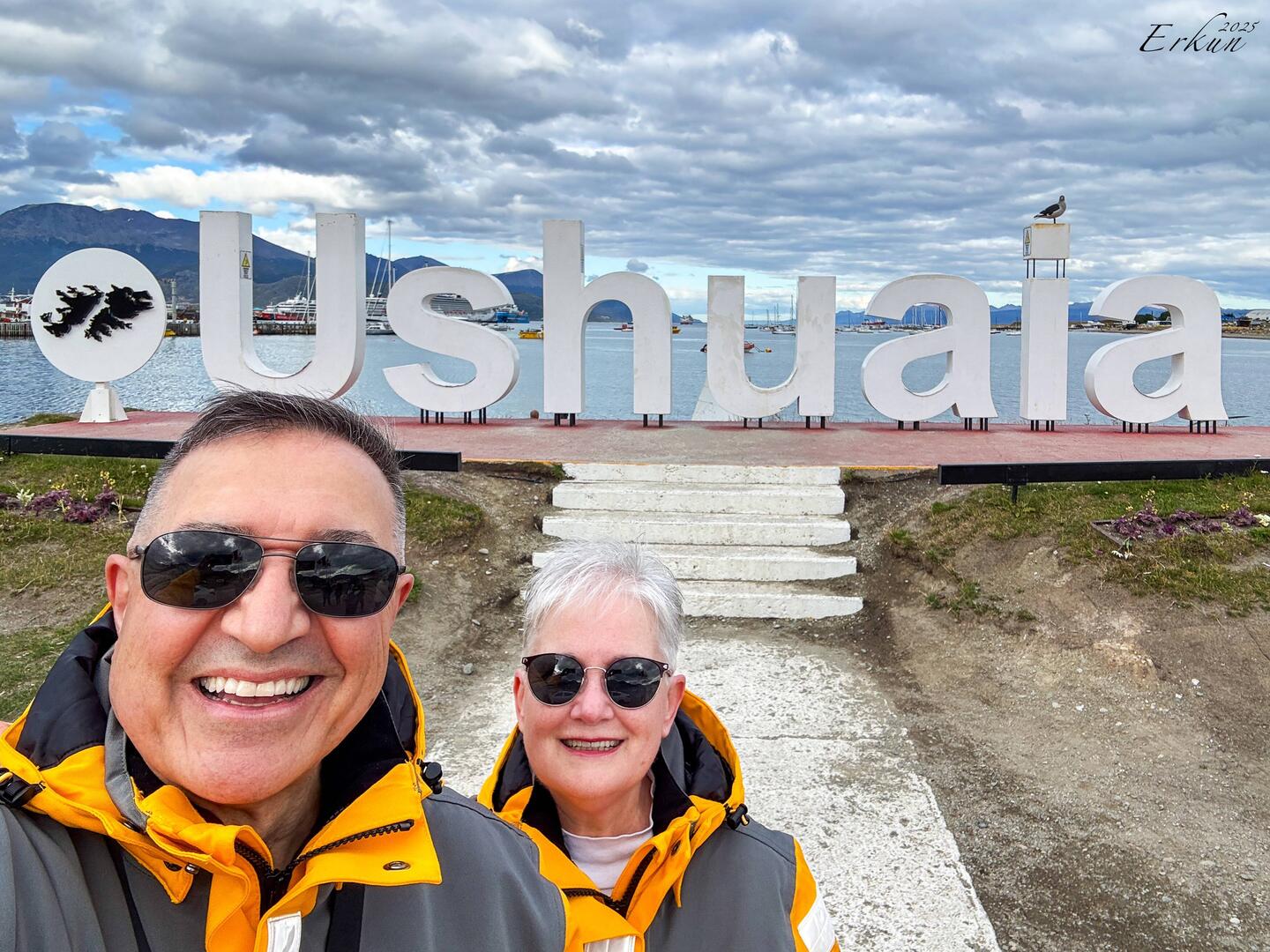 The ubiquitous big-letters selfie — Ushuaia, Argentina.