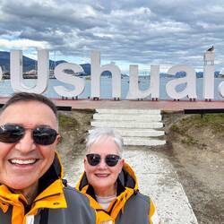 The ubiquitous big-letters selfie — Ushuaia, Argentina.