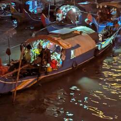 Many people live on their fishing boats