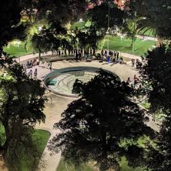 Unfortunately the local band seem incapable of all playing the same tune at the same time