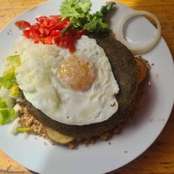 A mountain of silpancho (a Cochabamba classic)