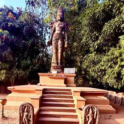 One of the gorgeous statues at the temple