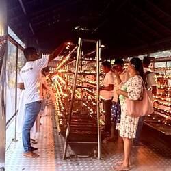 Insense burning near the temple