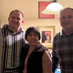 Dear Old Friends Matt & Laura ...and Lee (see photo when I met them 34 yrs ago, on the wall)