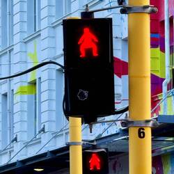 Even the cross walk signs were unique. I think they are to symbolize the Hakka but not sure