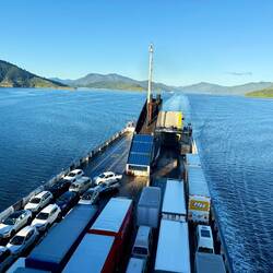 Riding through Queen Charlotte's Sound