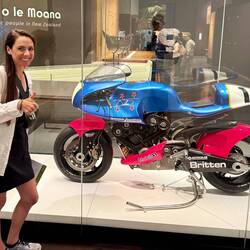 Chels thought this motorcycle was awesome. Designed/built in New Zealand to break the speed record