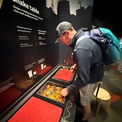Chris really loved the earthquake exhibit