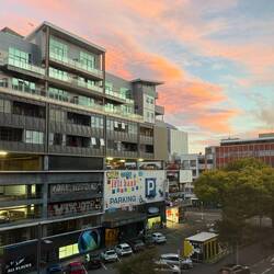 Beautiful sunset from our Airbnb