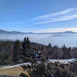 Ein Nebelschleier im Tegernseer Tal