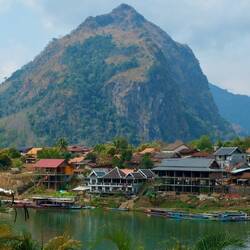 Blick vom Mittagessen auf die Stadt