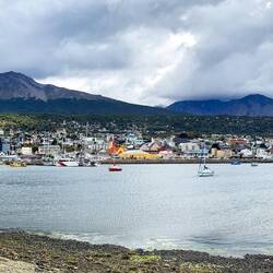 Panorama of Ushuaia from Bahia Encerrada.