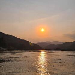 Ankunft bei Sonnenuntergang