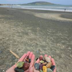 Gemstone beach qui porte bien son nom