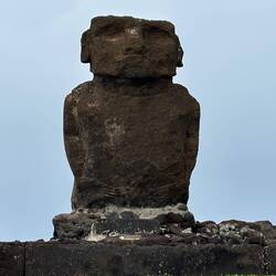 This lone moai seemed portly relative to the others