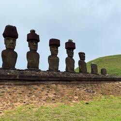 These seven near the beach are the best preserved. They were found face down in sand.