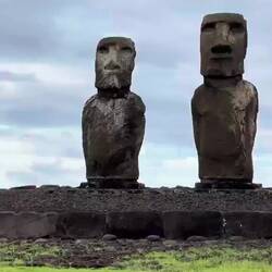 Carved a distance away and erected here