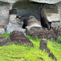 The quarry where the moai were sculpted