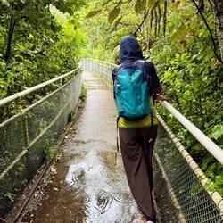 Trying not to get shoes wet... was unsuccessful