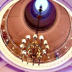 Very long chandelier in the Sri Lanka Museum