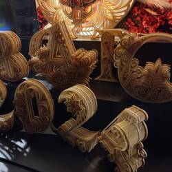 Bamboo Toothpick Art inside the Bitexco Financial Tower