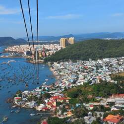 View from the cable car back at Sunset Town
