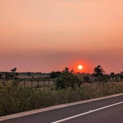 This is how we were greeted by the sun after arriving in Cambodia