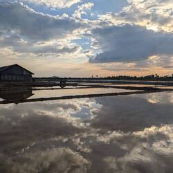 Reflection in the water of Salt Fields