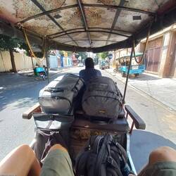 On our way to the airport