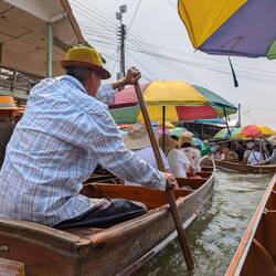 Riding through the Floating Market