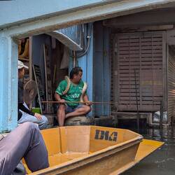 Riding through the Floating Market