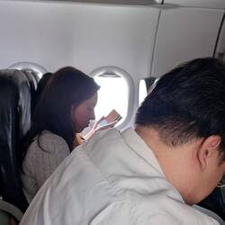 Guess who we saw on the plane to Surat Thani... Leave a comment if you know her!