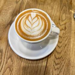 Flat white at The Hangar in Wellington