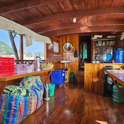 Boat eating area
