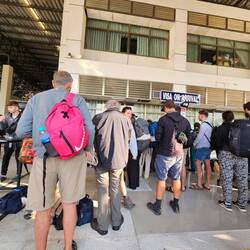 Immigration lineups!