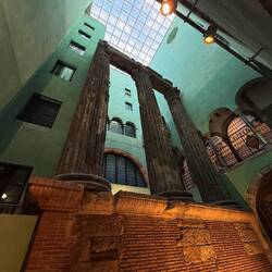 The Temple of Augustus in Barcelona has four Corinthian columns, preserved in a Gothic Quarter court