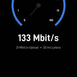 Datenraten am ersten Stellplatz mit keinem Mobilfunkempfang