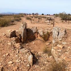 Archäologische Ausgrabungsstätte. Das ist eins von vielen Gräbern