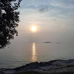 Abendstimmung in Vrsar mit Sonne