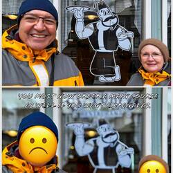 Before and after at our once-favorite empanada place — Ushuaia, Argentina.