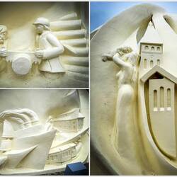 A monument to the ancients, the pioneers, and the settlers — Ushuaia, Argentina.