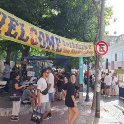 Plaza Dorrega, part of the Sunday market in San Telmo.