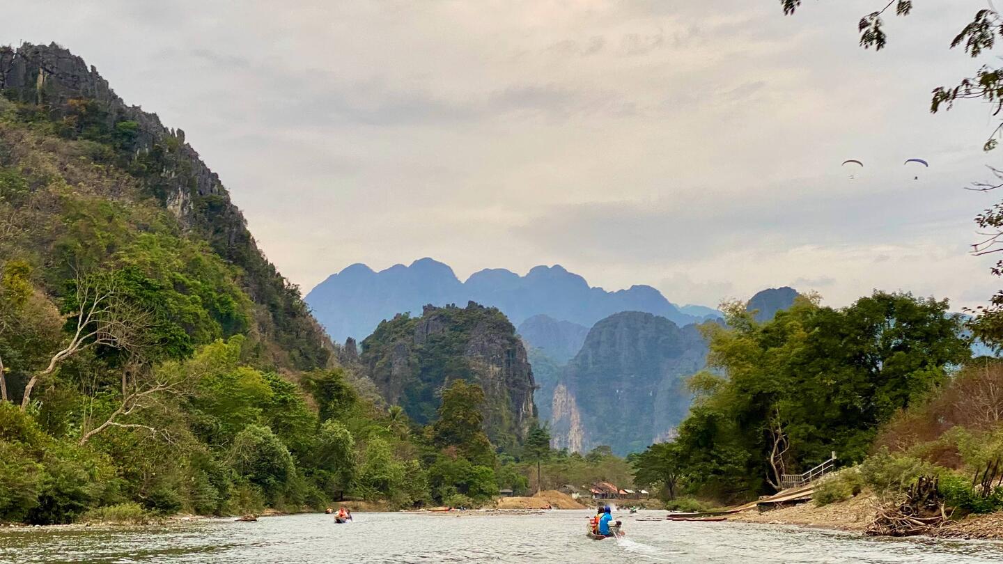 Karstlandschaft rund um Vang Vieng