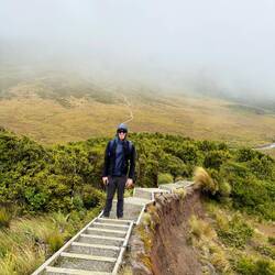 View back at the Ahukawakawa Swamp from Pouakai