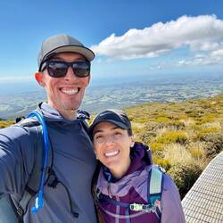 View of the Pacific Ocean as we walk down the boardwalk to Pouakai mirror pond