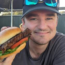 Rob was very proud of his slow cooked beef brisket burger