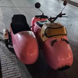 Snoopy Mobil mit Beiwagen!