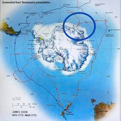 Captain James Cook ... the first to cross the Antarctic Circle ... 17 January 1773.