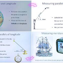 Quick review of latitudes and longitudes, and how to measure them.