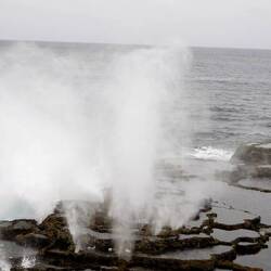 An expanse of blowholes the biggest in the region called 'The Chiefs Whistles'